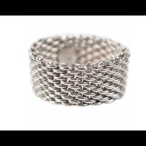 Tiffany sterling silver mesh ring
